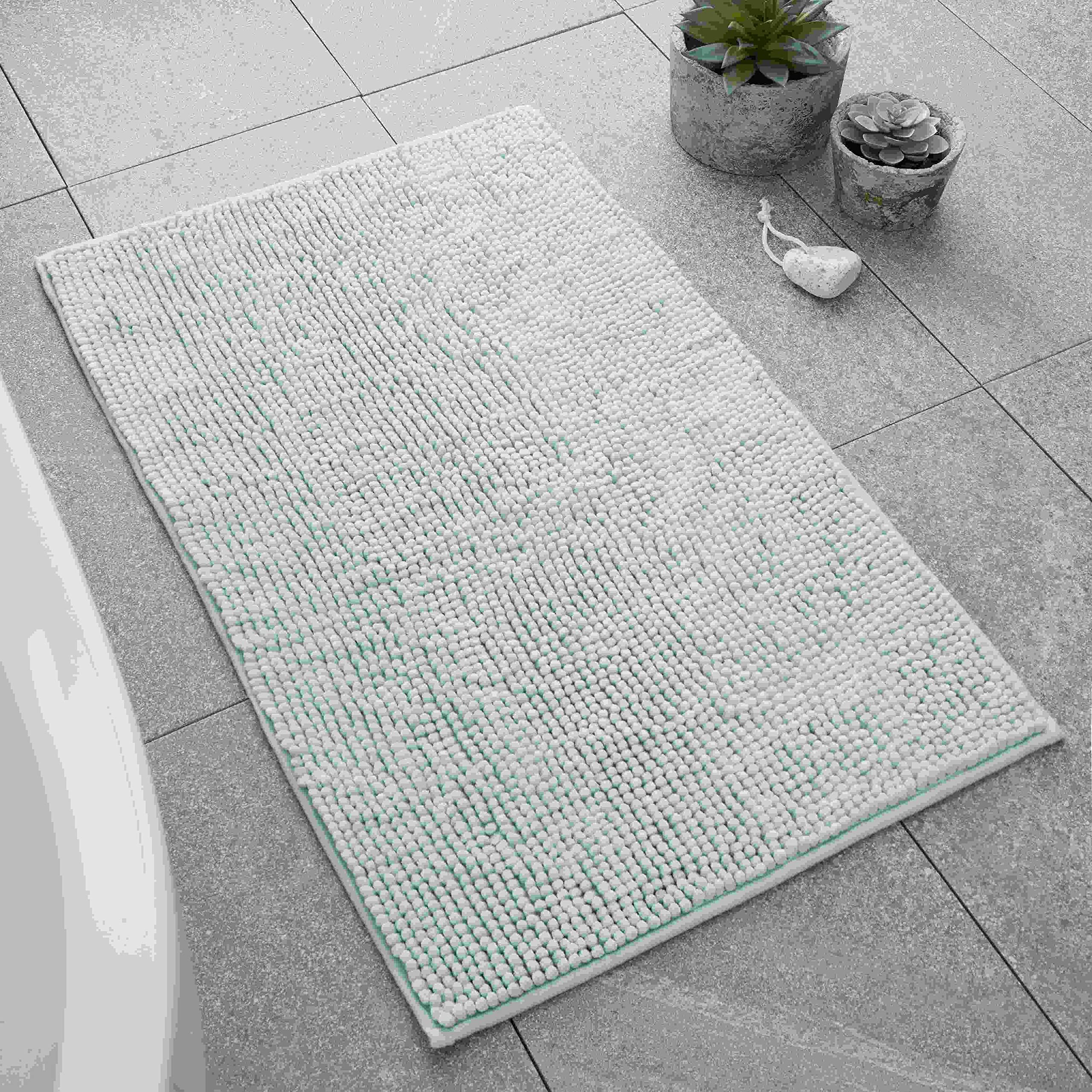 Catherine Lansfield Bobble Bath Mat Duck Egg Blue