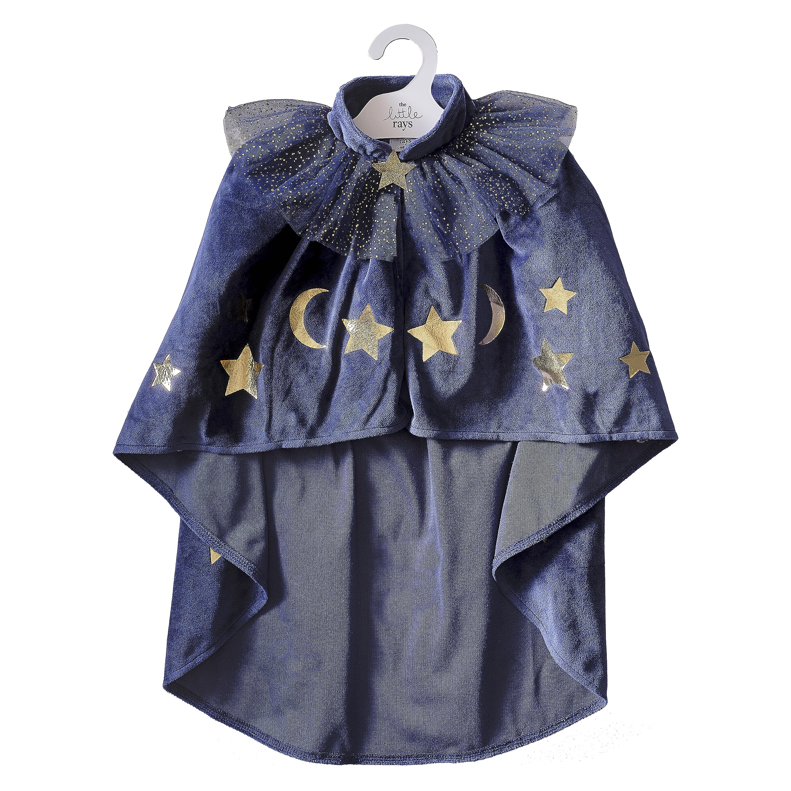 Ginger Ray Girls Navy Velvet Wizards Cape for Halloween Costume Parties