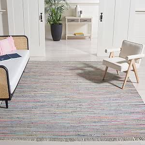 SAFAVIEH Rag Rug Läuferteppich – Handgefertigte Baumwoll-Boho-Streifen In Schwarz & Mehrfarbig, 70 X 22 Cm – Perfekt Für Wohnzimmer, Schlafzimmer & Stark Frequentierte Bereiche