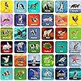 36 Pair Animal Matching Game Flash Cards Erasable (Each Measures 2” X 2”)