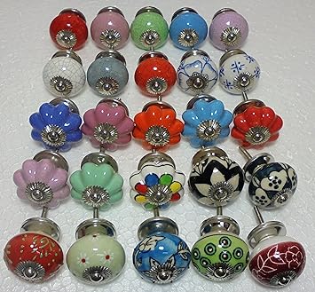 Buy Ageless Azyra Handpainted Ceramic Door Drawer Knobs Assorted