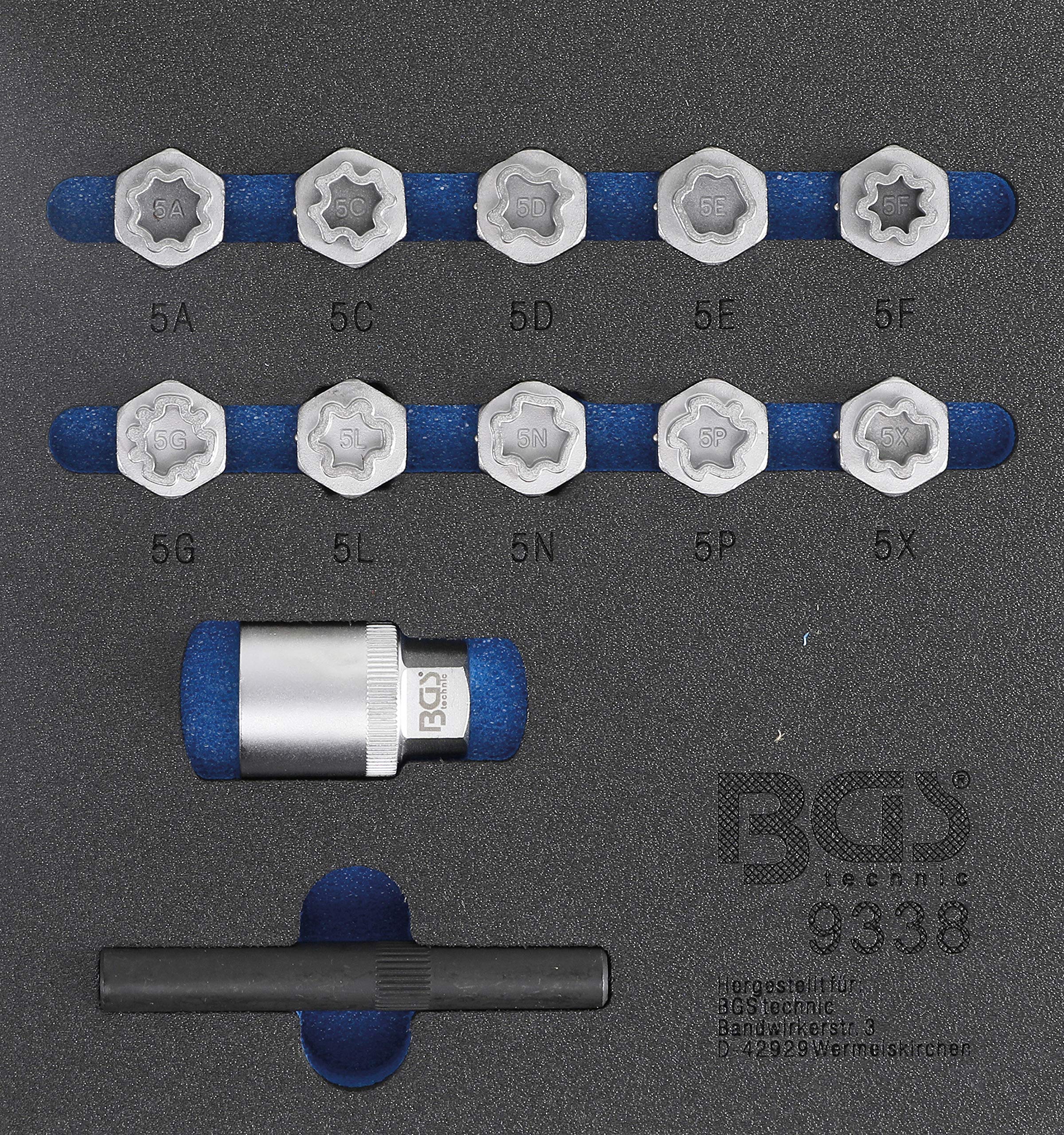 BGS 9338 | Tool Tray 1/6: Rim Lock Socket Set for Mercedes-Benz | 12 pcs.