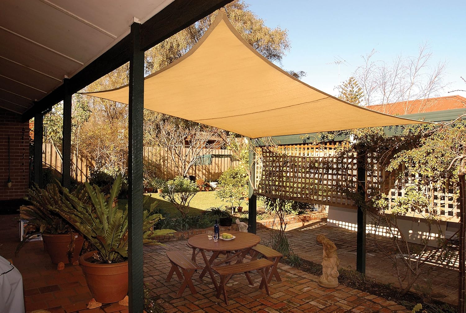 Amazoncom Coolaroo Square Shade Sail 11 Feet 10 Inches With