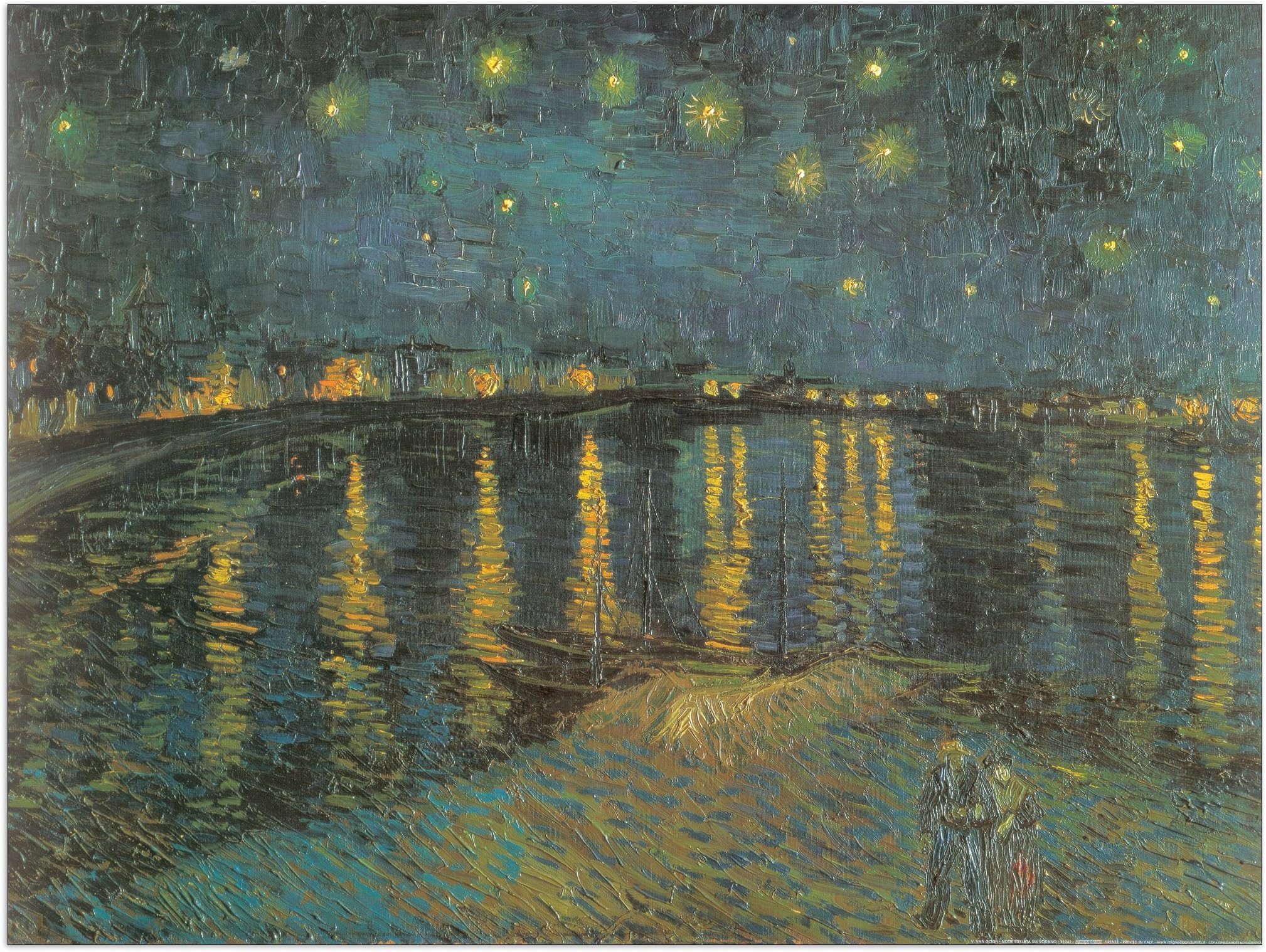 Artopweb Van Gogh Starry Night 1888" Decorative Panel, Multi-Colour, 80x60 cm