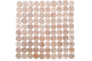 1-100 Counting Coins - Mini 1" Number Discs - Tree Fort Toys - Made in Canada