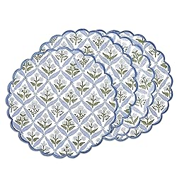 Ridhi Bo-ho Round Place Mat Easter Floral Cotton