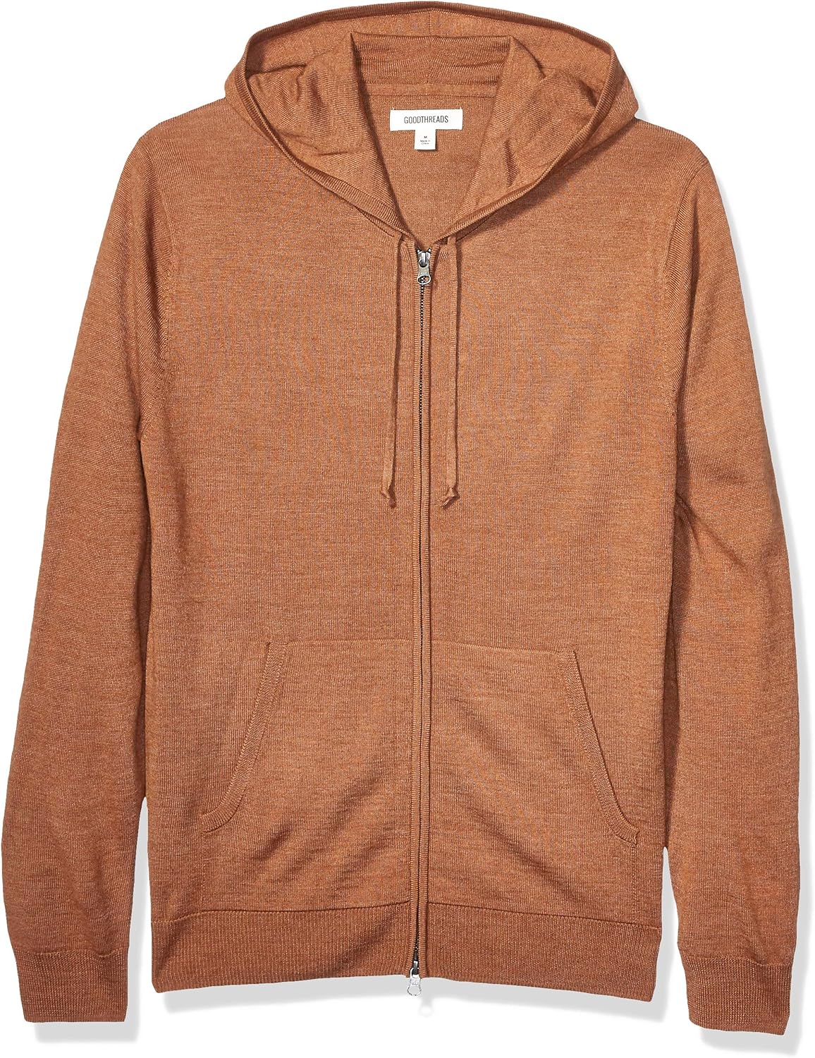 mens merino wool full zip hoodie