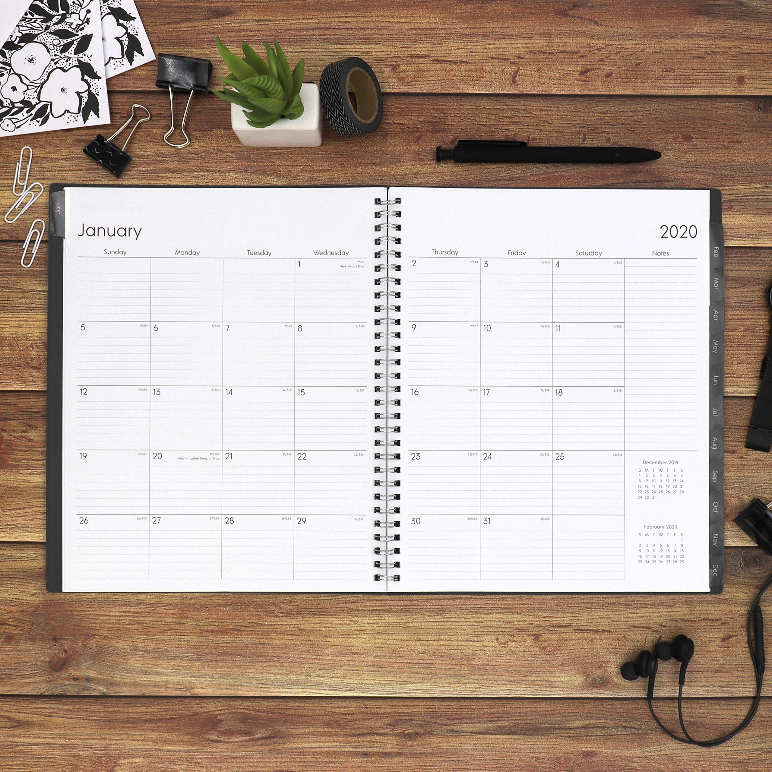 Blue Sky 2020 Monthly Planner, Flexible Cover, TwinWire Binding, 8" x