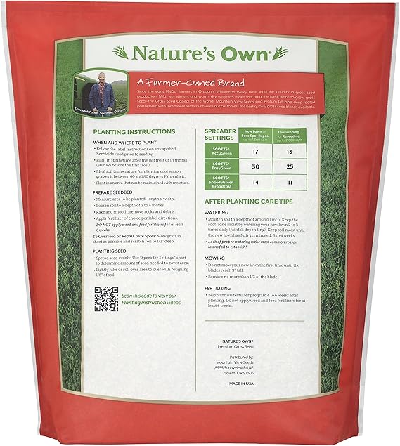 Amazon Com Mountain View Seeds Natures Own Sun Shade Mix Grass