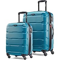 Samsonite Omni PC Hardside Expandable Luggage with Spinner Wheels, Carribbean Blue, 2-Piece Set (20/24)