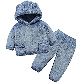 Hikido Fluffy Snug Pants Sets Outfit 1-5T Toddler Cute Fall Winter Pullover Clothes