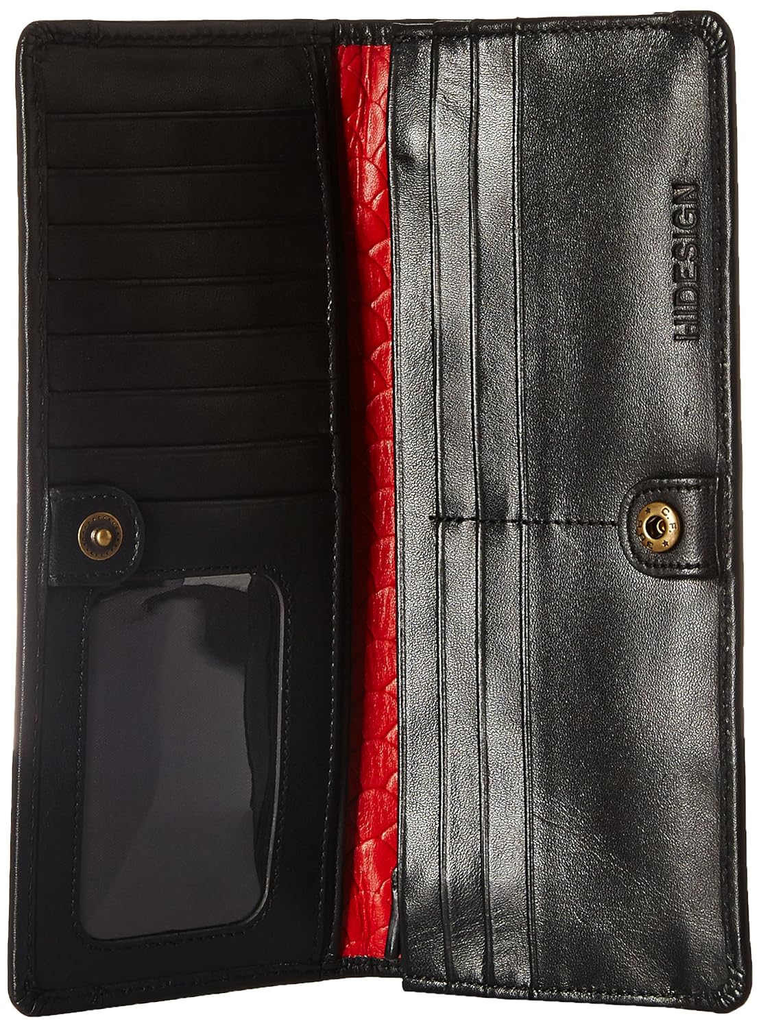 hidesign women's clutch (red and black)