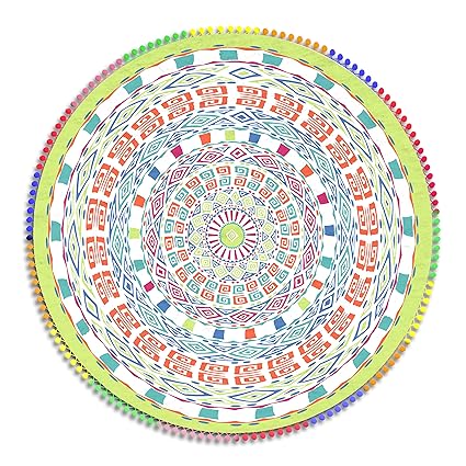 Dhestia Home Dhestiahome Obi Serviette De Plage Ronde En