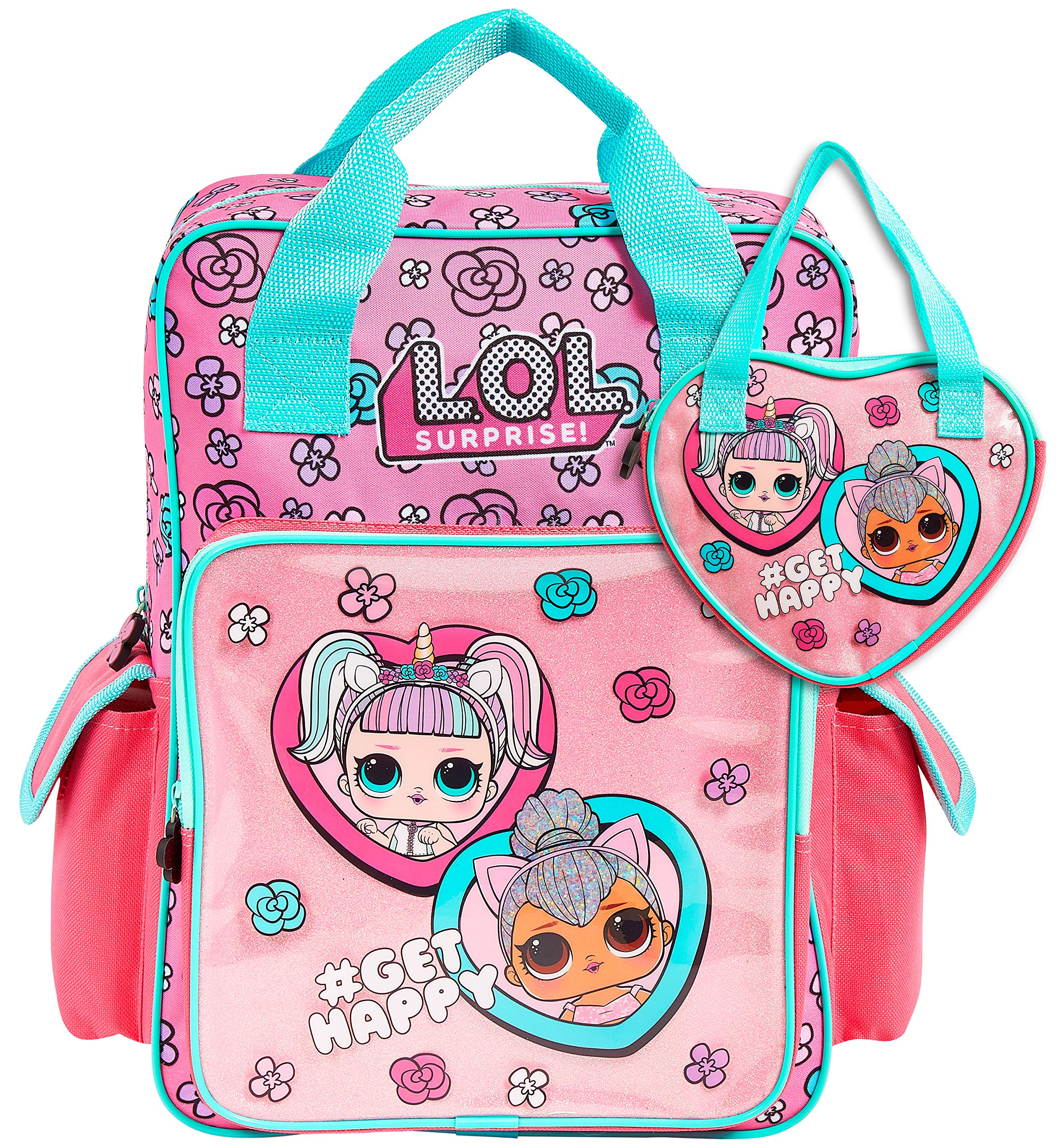 L.O.L. Surprise! Backpack for Kids, Travel Sports or School Bag - Girls Gifts (Pink/Blue)