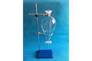 DONLAB 2000ml Glass Separatory Funnel Set, with PTFE Stopcock and Iron Ringstand Hardware