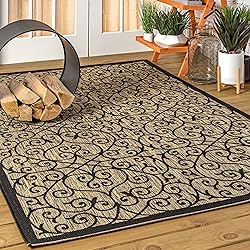 JONATHAN Y Vintage Filigree Indoor Outdoor Area Rug