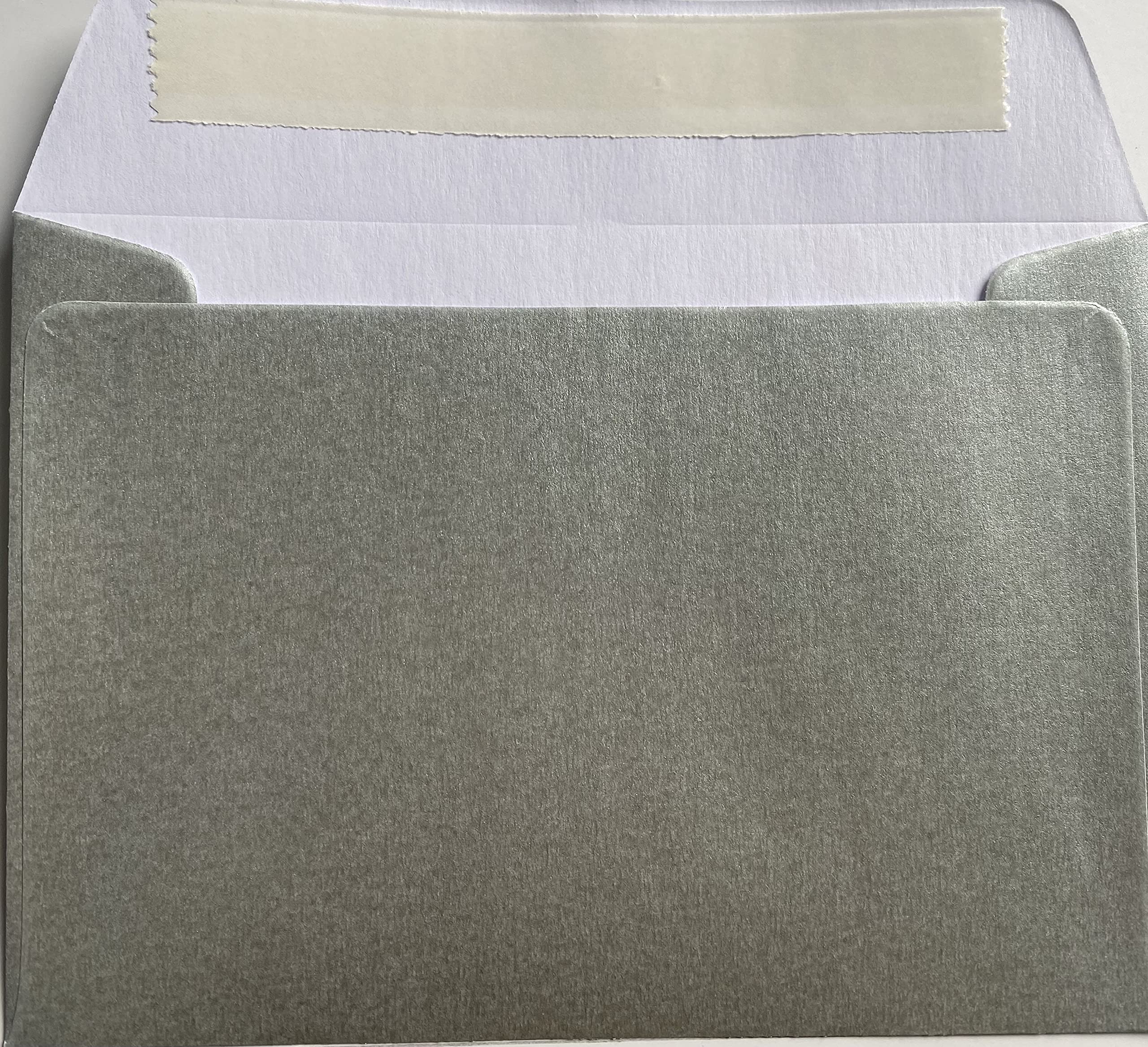 C5 Coloured Envelopes for A5 Greeting Cards Peel and Seal Wallet Envelopes Wedding Invitation Crafts Office 162x229mm- Pack of 10 envelopes (Metallic Silver P&S)