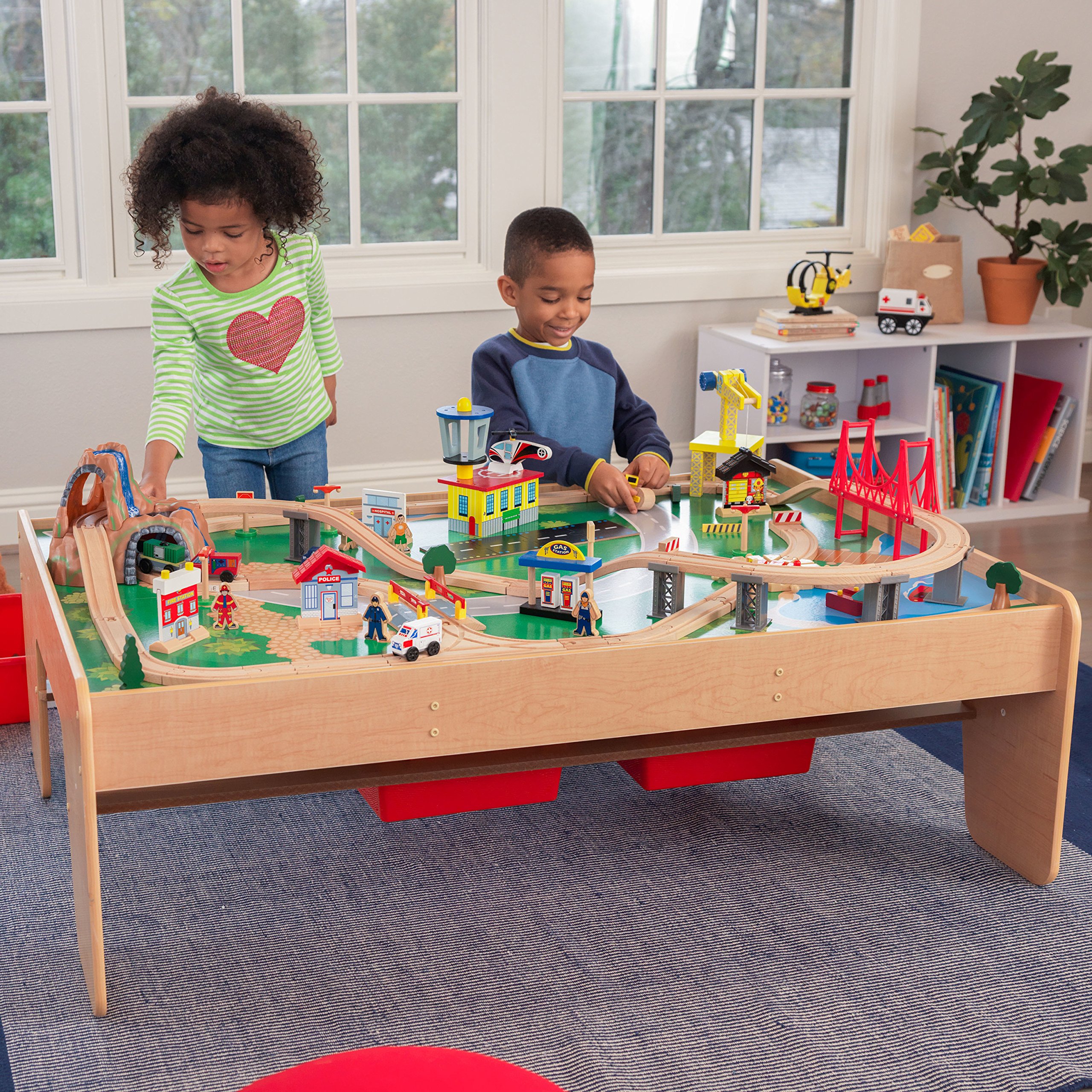KidKraft Waterfall Mountain Train Set and Table