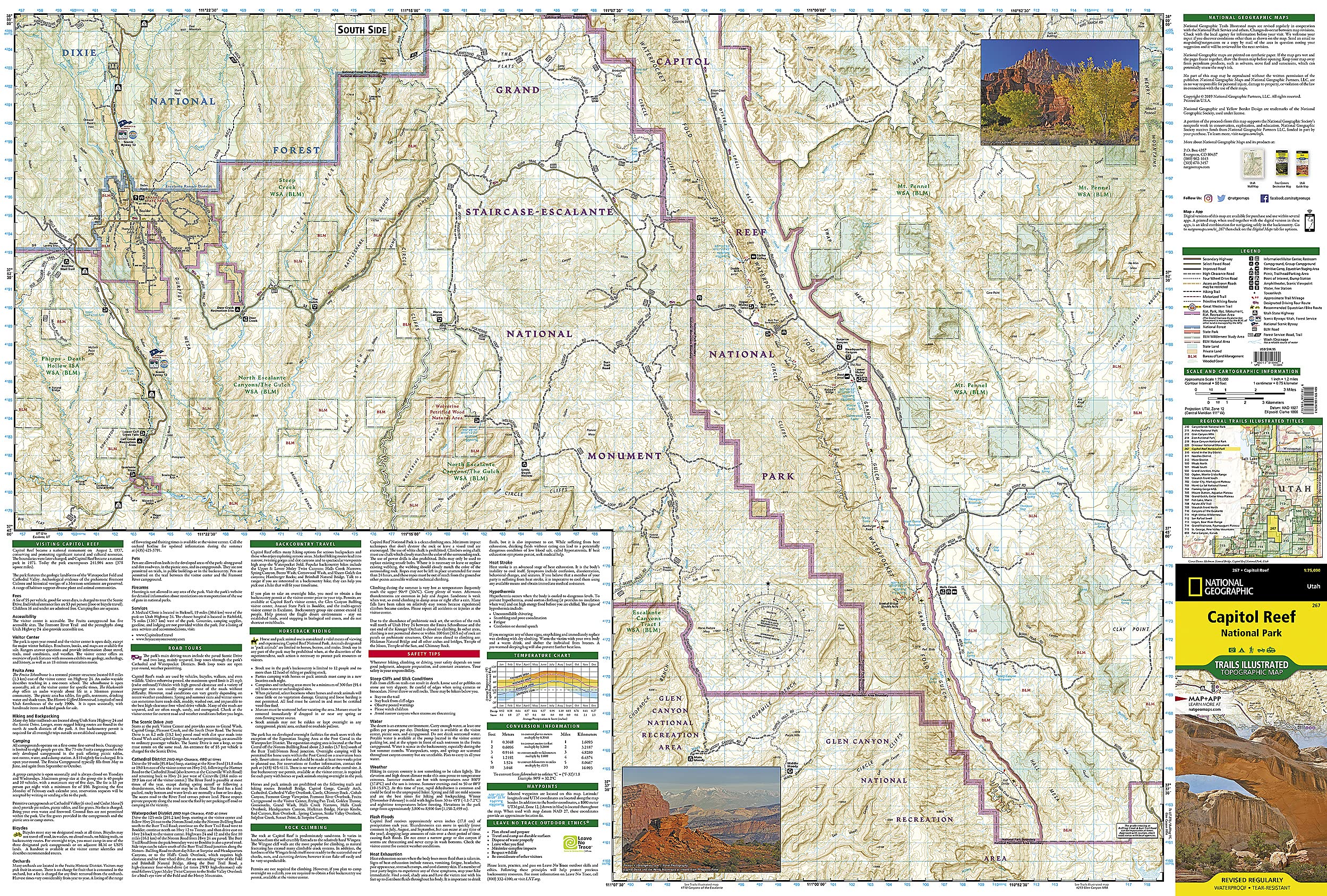 Capitol Reef National Park Map Capitol Reef National Park (National Geographic Trails Illustrated Map,  267): National Geographic Maps - Trails Illustrated: 0749717010444:  Amazon.com: Books