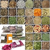 32 Pack Herbs for Witchcraft, Dried Flowers for Witch Crafts Supplies | Beginner Witchcraft Starter kit, Botanicals for Spell Jars,Pagan,Wiccan Rituals Altar Decor, Sachets, Candles and Soap Making