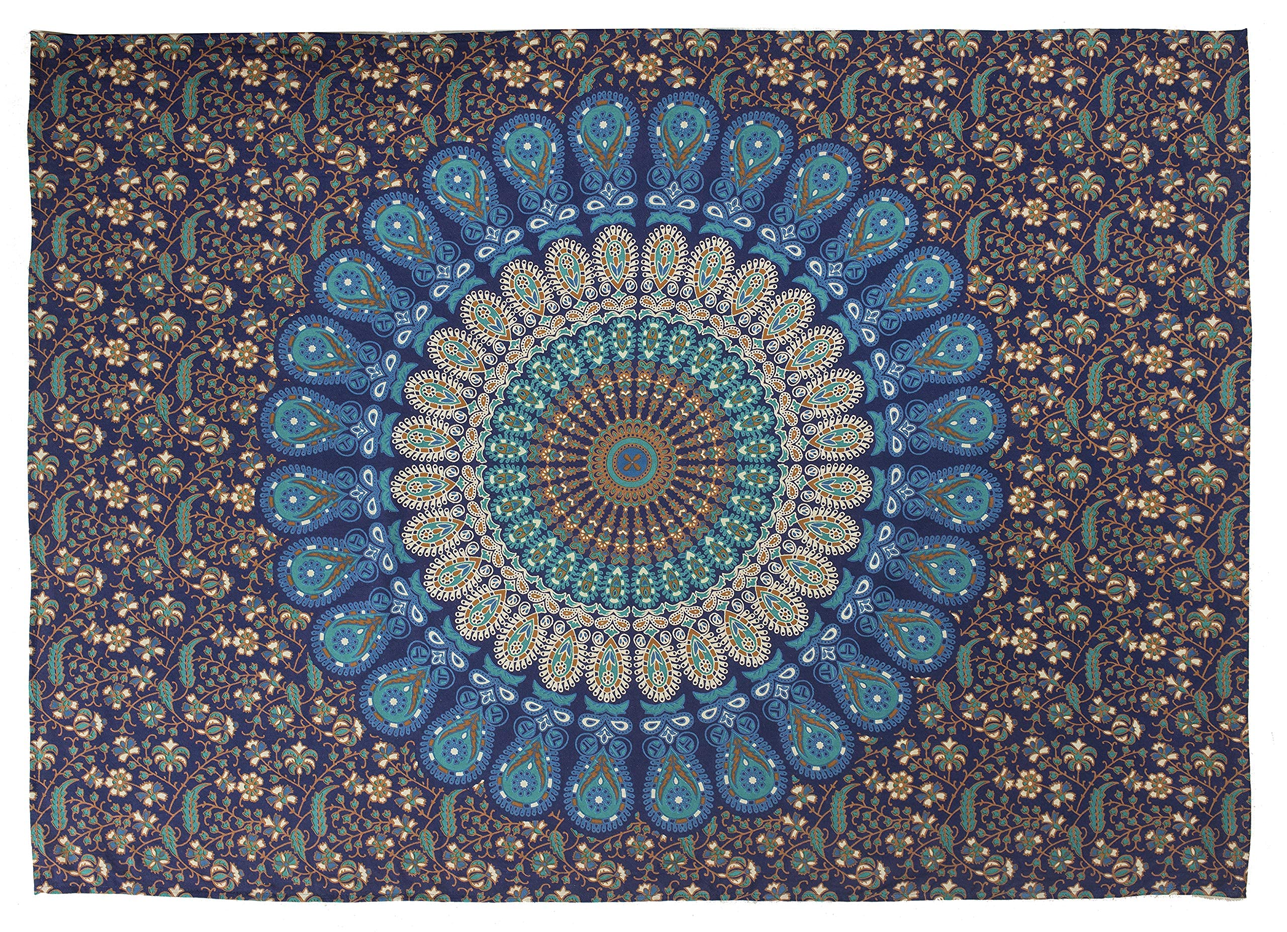 Popular Handicrafts Hippie Mandala Bohemian Tapestry Wall Hanging, Psychedelic Wall Art, Dorm Dacor Beach Throw, Indian Wall Tapestries