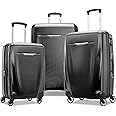 Samsonite Winfield 3 DLX Hardside Expandable Luggage with Spinners, Black, 3-Piece Set (20/25/28)