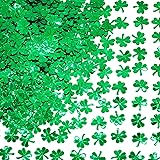 Green Party Table Scatter Confetti - St. Patrick's Day Shamrock Foil Metallic Sequins Confetti Lucky Irish Clover Party Sprin