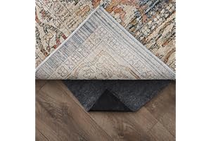 Edenbrook Non-Slip Felt Rug Pad - Safe for All Floors - 1/4” Thick - Rubber Backing - Reduces Noise - Customizable, 2x6