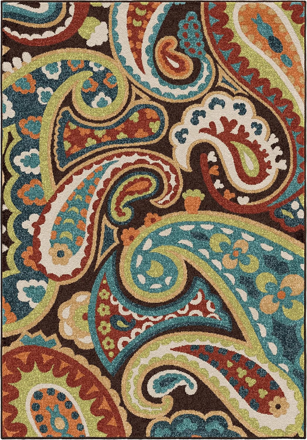 veranda indoor outdoor rug collection on Amazon Com Orian Rugs Veranda Paisley Rug Rug Size 5 2 X 7 6 Garden Outdoor