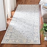 SAFAVIEH Micro-Loop Collection 2'3" x 9' BlueBeige MLP535M Handmade Premium Wool Entryway Foyer Living Room Kitchen Runner Ru