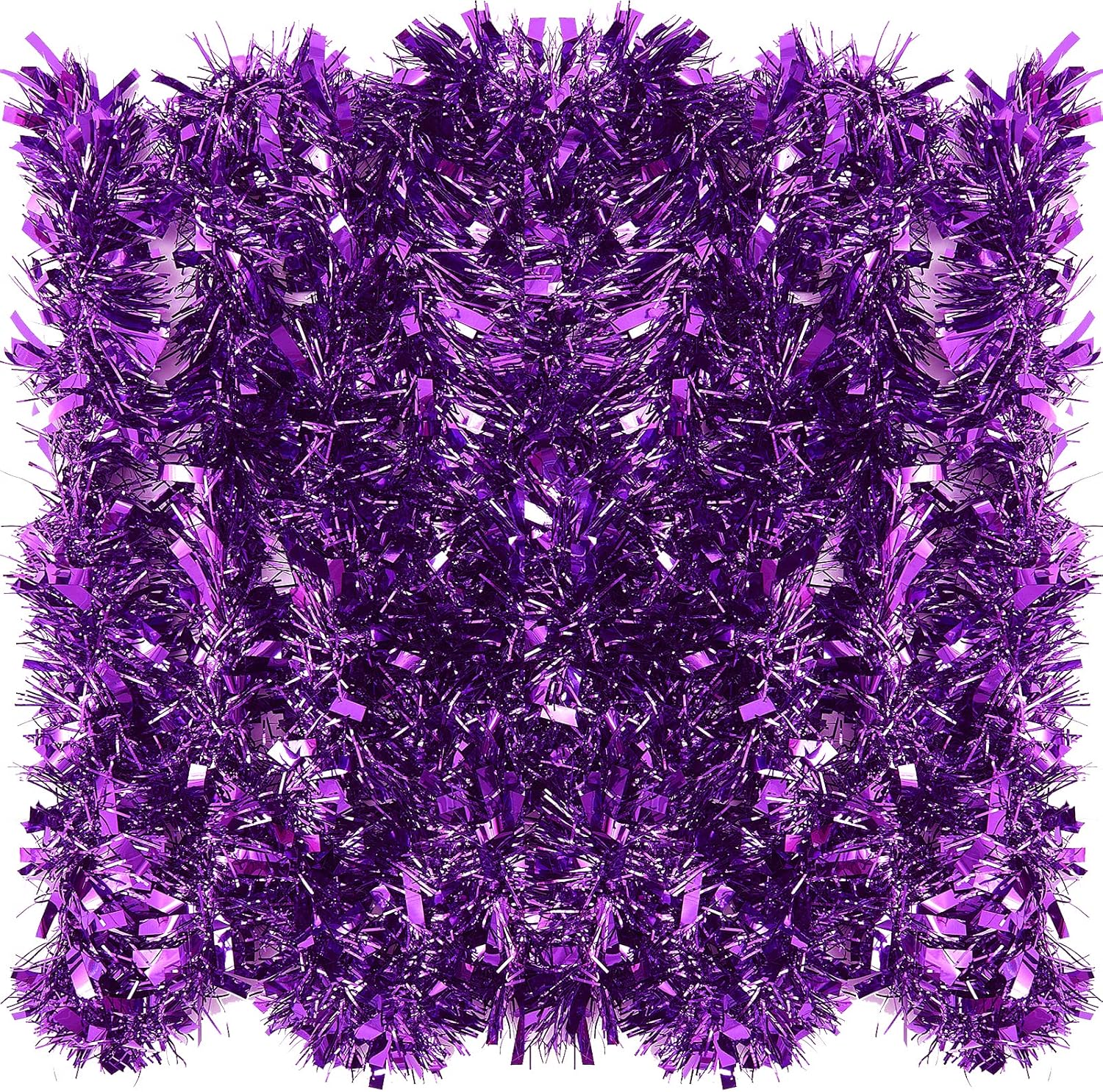 Wreaths, Garlands & Swags - 26.2 Feet Purple Holiday Tinsel Garland for Christmas,Halloween, Birthday, Weddings, Party Decorations, Xmas Foil Tinsel Garland for All-Season Home Indoor Outdoor Party Supplies(Purple)