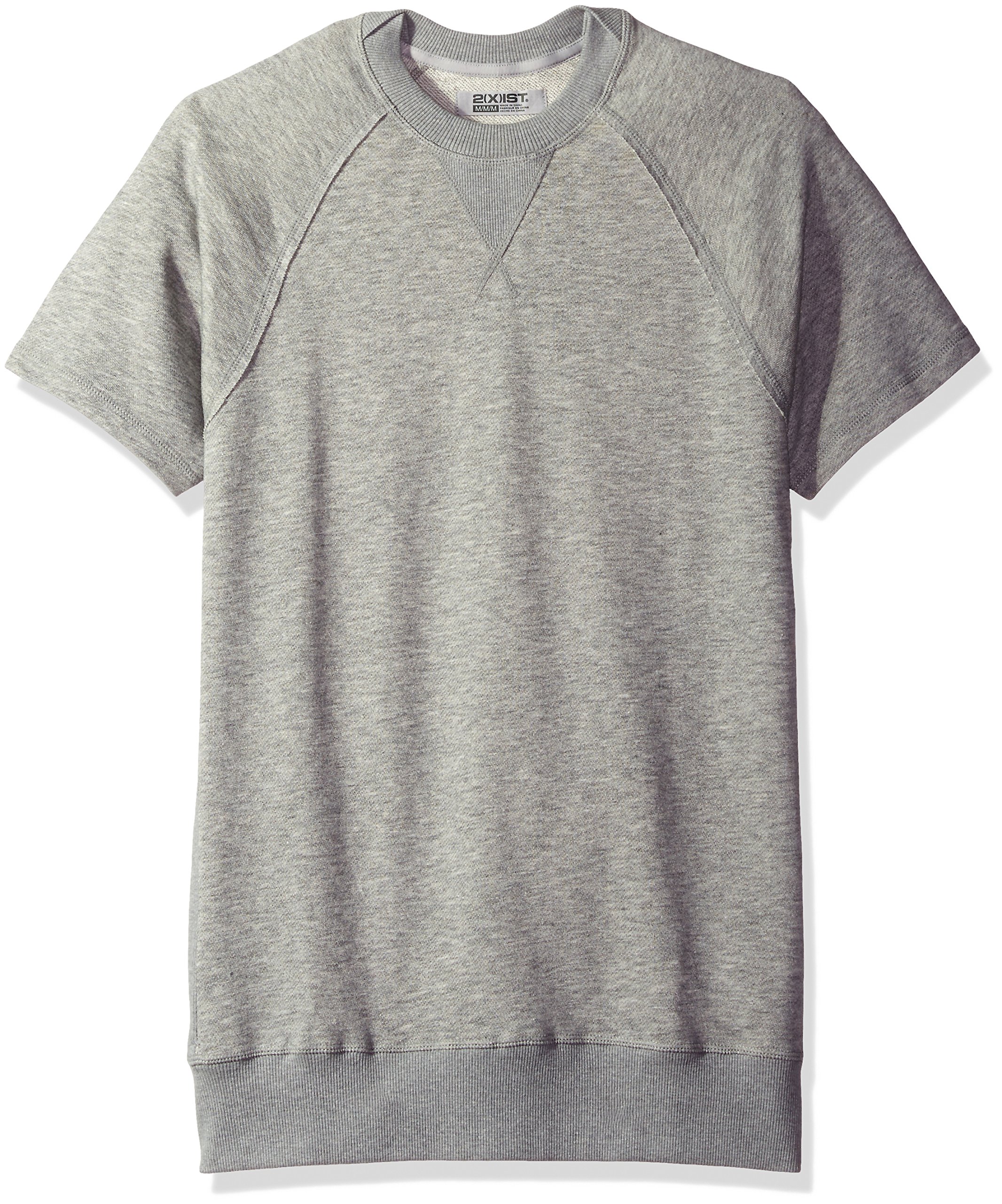 mens short sleeve crew neck sweatshirt