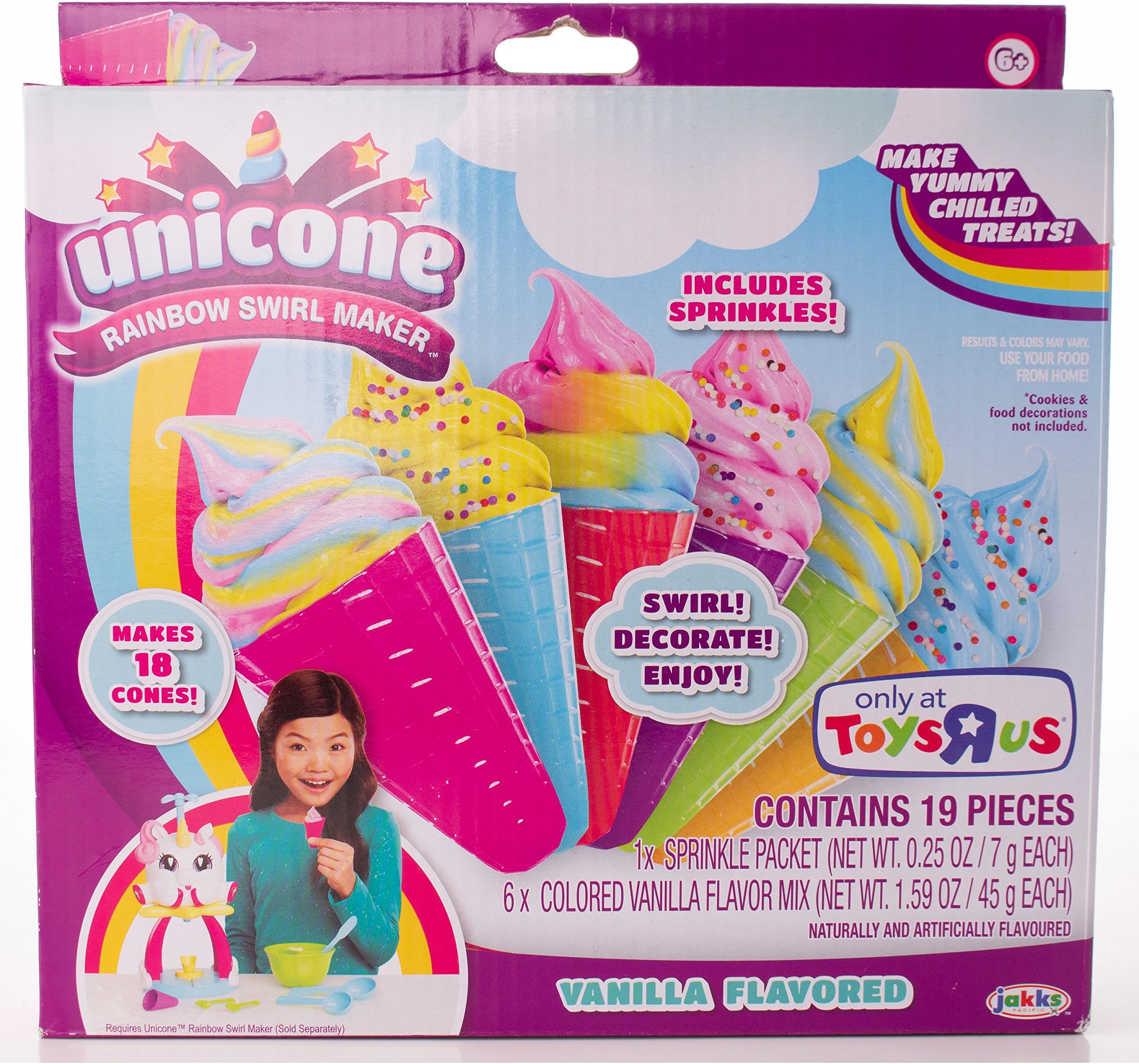 Unicone Rainbow Swirl Maker Exclusive Vanilla Flavor Refill Pack