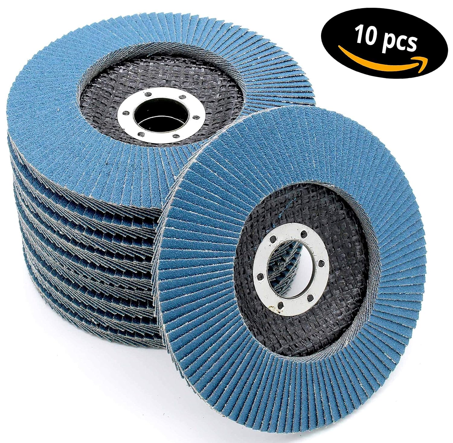 Professional Flap Grinding Discs 10pcs diameter 115mm, Grain 80, Blue Inox Fan Discs, diameter 115 mm - Image 5