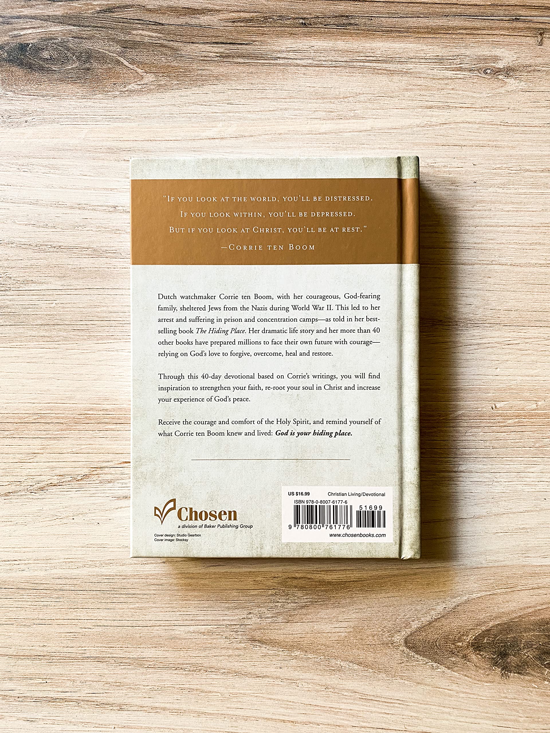 God Is My Hiding Place: 40 Devotions for Refuge and Strength (Daily Devotional with Bible Verses & Prayers from the Renowned Dutch Watchmaker Who Sheltered Jews During WWII)