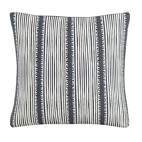 Apartment Therapy Feather Fill Pillow Bennett Stripe Navy Ground