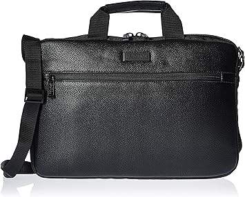 leather slim portfolio laptop briefcase