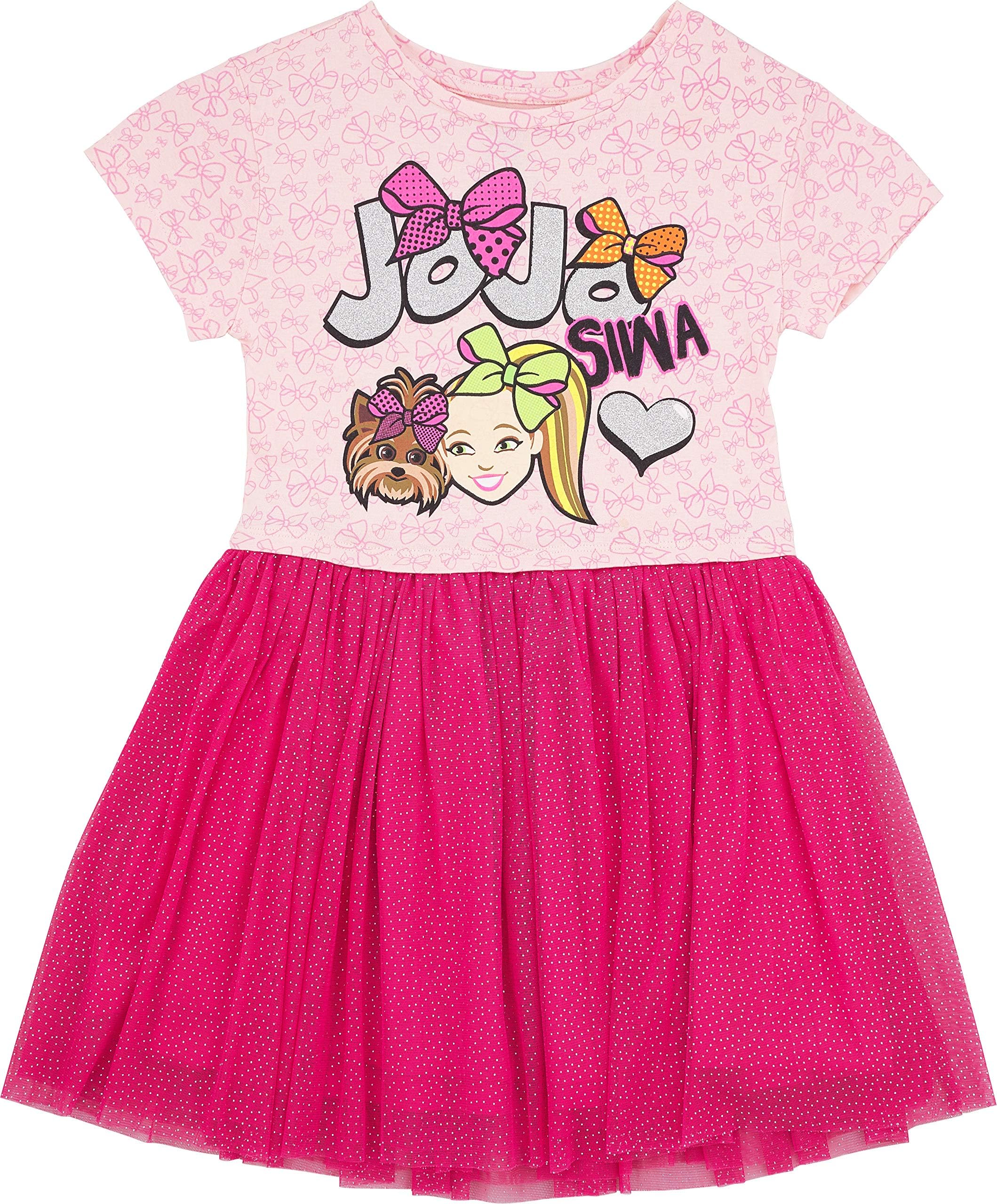 JoJo Siwa Girls' Tutu Dress with Tulle Skirt - Nickelodeon