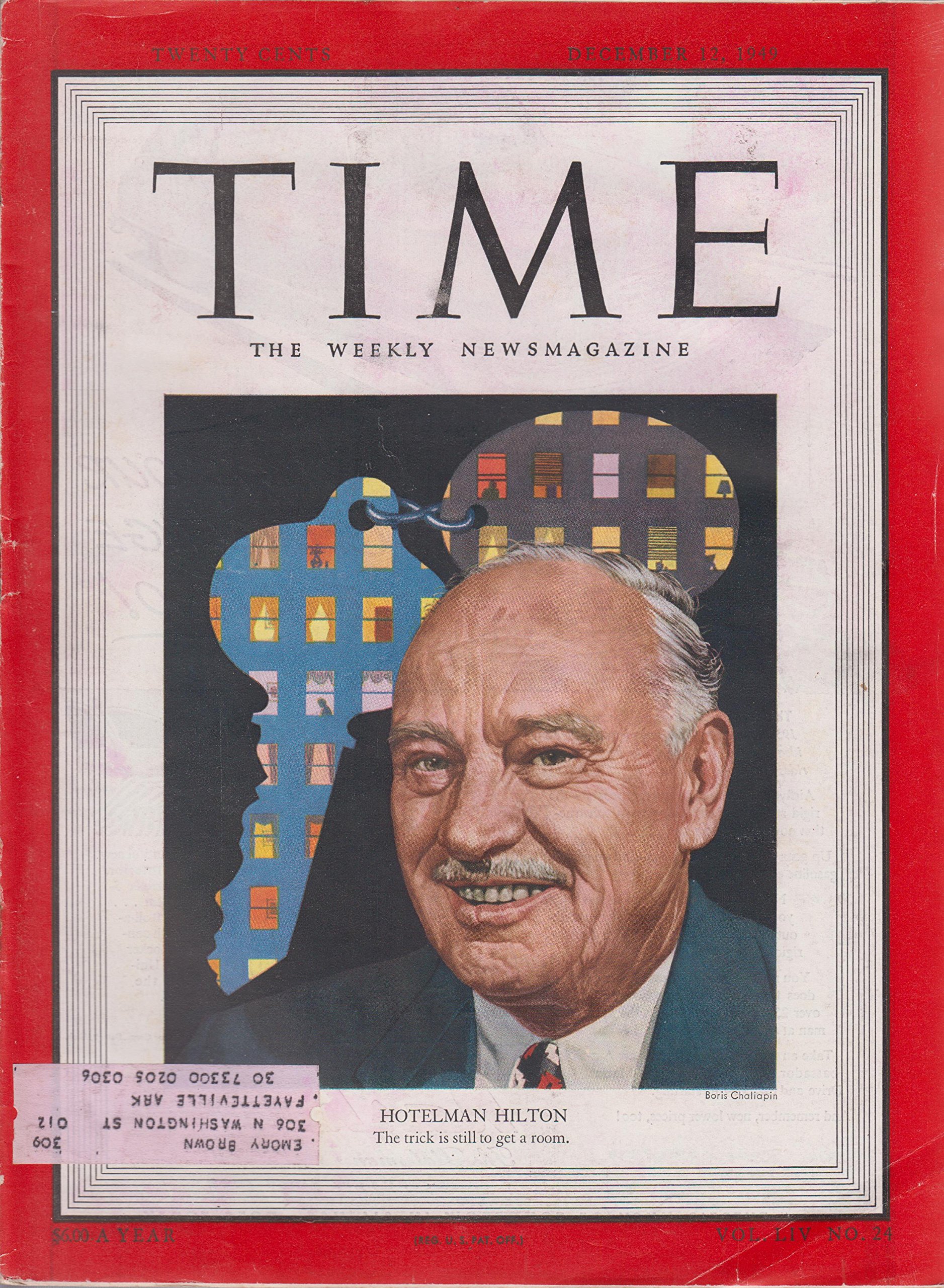 Time Magazine Time December 12 1949 Hotelman Hilton Cover Time Inc Amazon Com Books