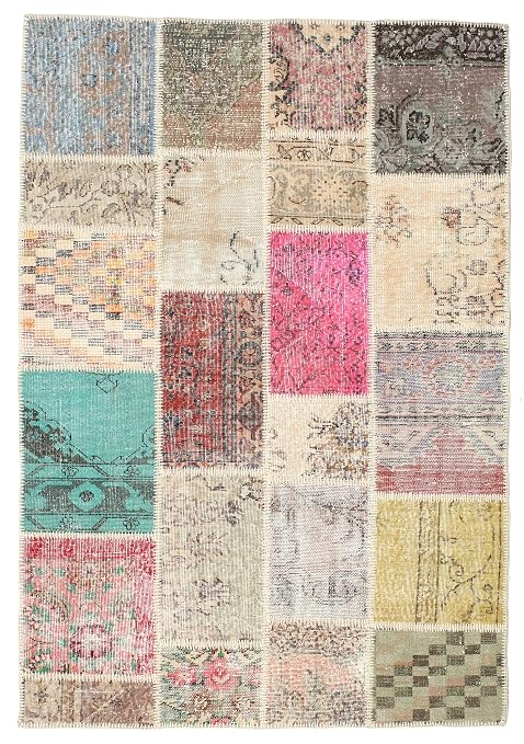 Carpetvista Patchwork Teppich 138x202 Moderner Teppich Amazon De