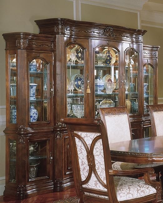 Amazon.com - AICO Villagio China Cabinet with Left & Right Piers by ...