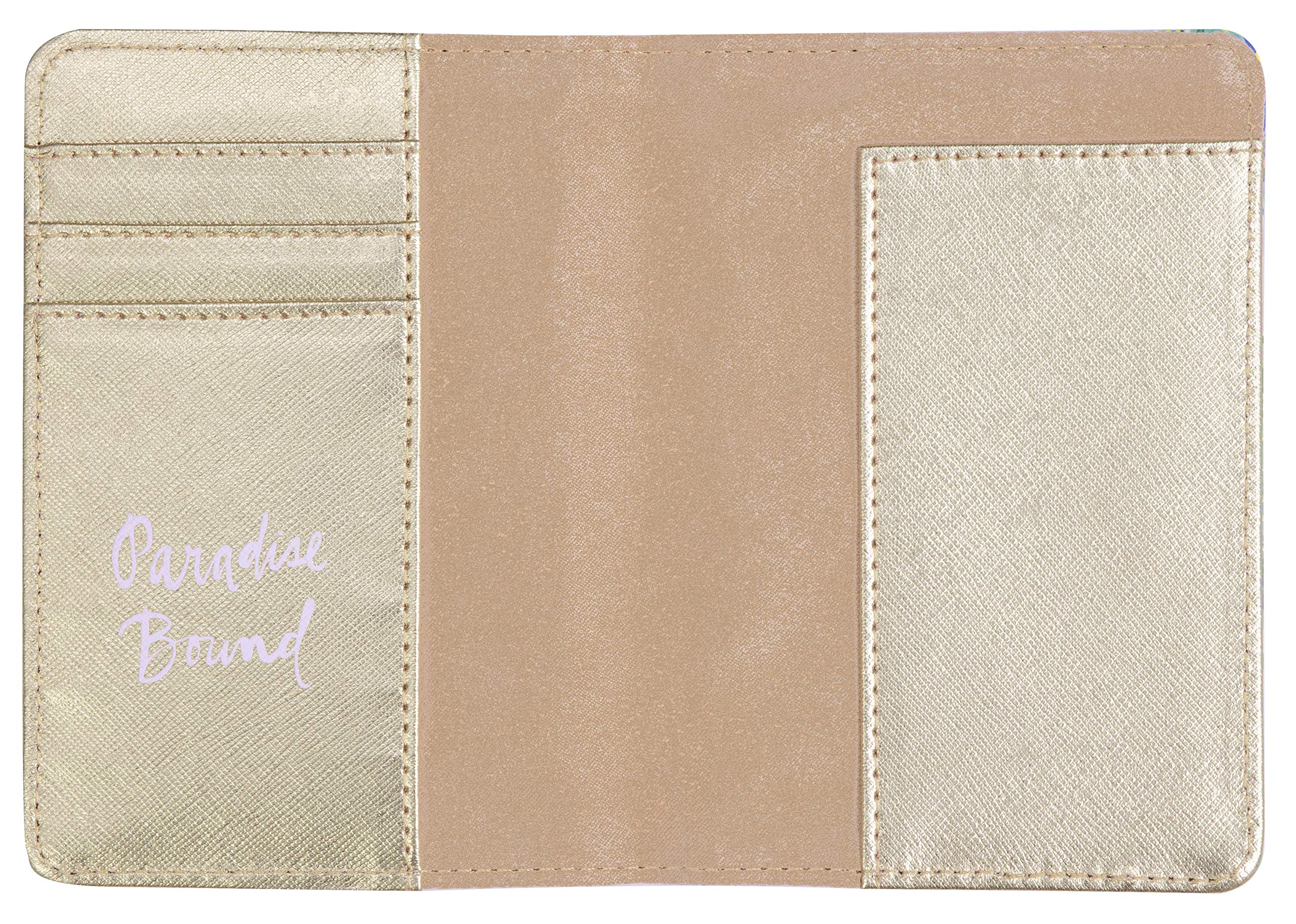 Lilly Pulitzer Vegan Leather Passport Holder, Cute Passport Cover, Travel Wallet with Credit Card Slots, Swizzle In
