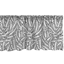 Ambesonne Food Window Valance, Abstract Design
