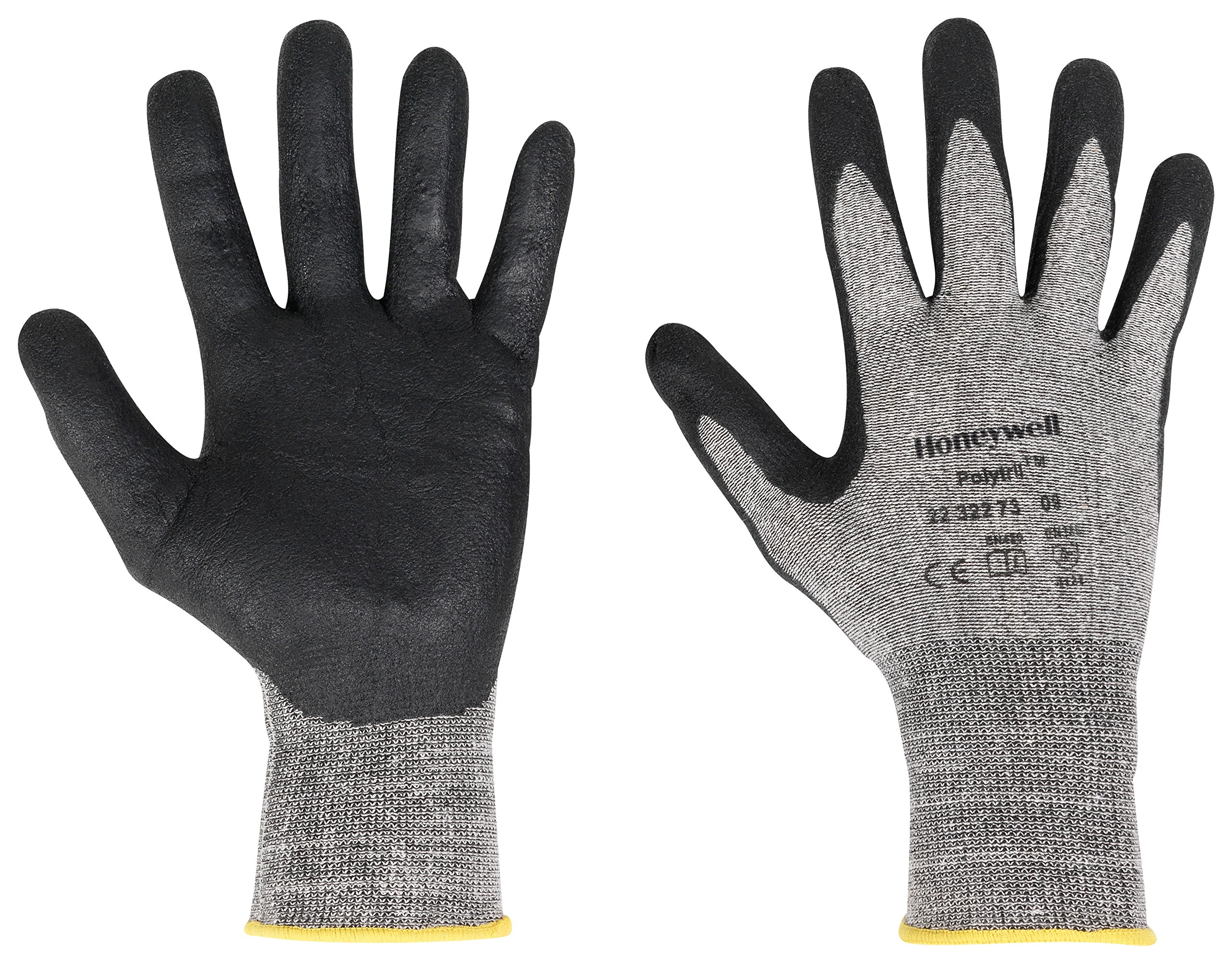 Honeywell Polytril Air Comfort General Purpose Gloves for Light & Medium Handling 2232273, Reusable, Open Back, Elasticated Knitted Wrist, Nitrile Coating, Size 6XS, 2232273-06 (Pack of 10 Pairs)