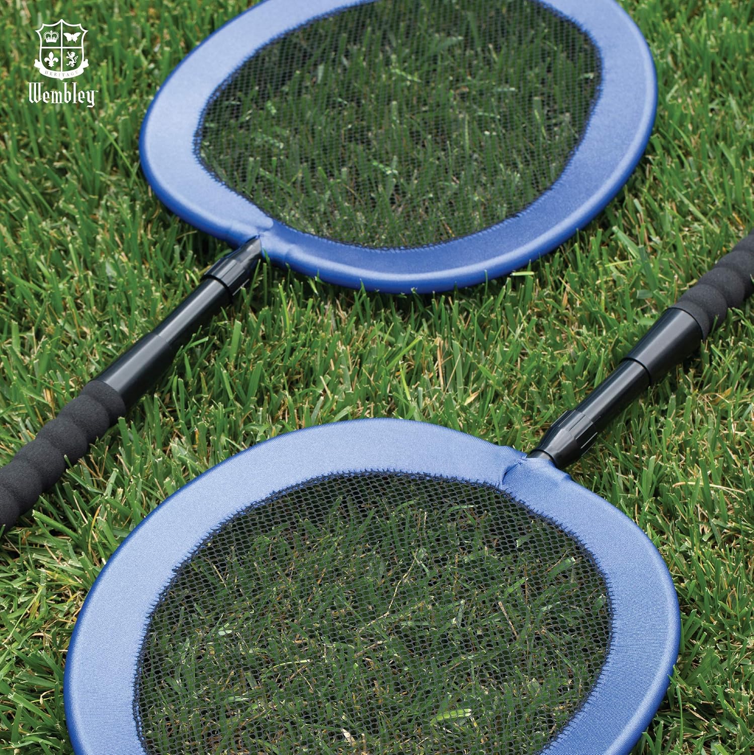 Wembley Complete Badminton Set with Two Collapsible Rackets, Jumbo LED Birdie and Standard Shuttlecock, Best Backyard and Beach Games Fun for Kids and Adults, Extra Large Bird Lights Up for Night Play : Sports & Outdoors