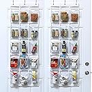2 Pack - SimpleHouseware Crystal Clear Over the Door Hanging Pantry Organizer (52" x 18")