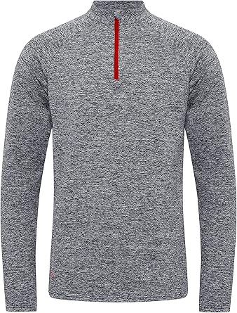 mens half zip running top