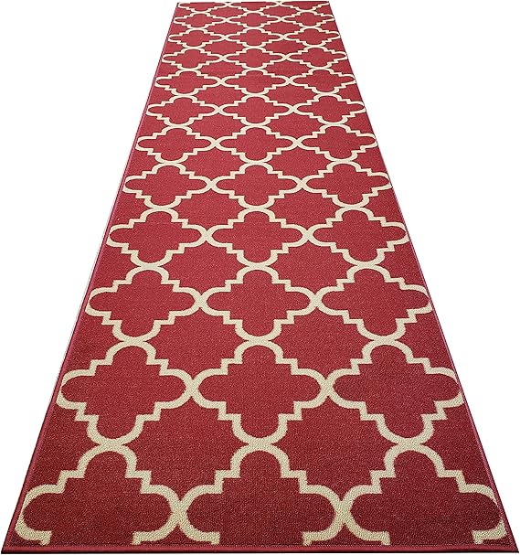 Custom Cut 31inch Wide by 6feet Long Runner, Red