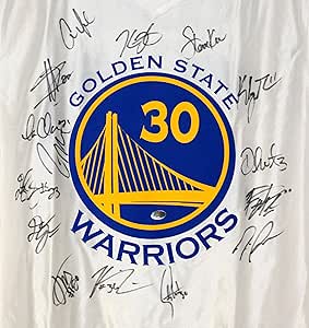 Golden State Warriors 2016-17 Team Autographed Signed White Jersey Stephen Curry Kevin Durant ...