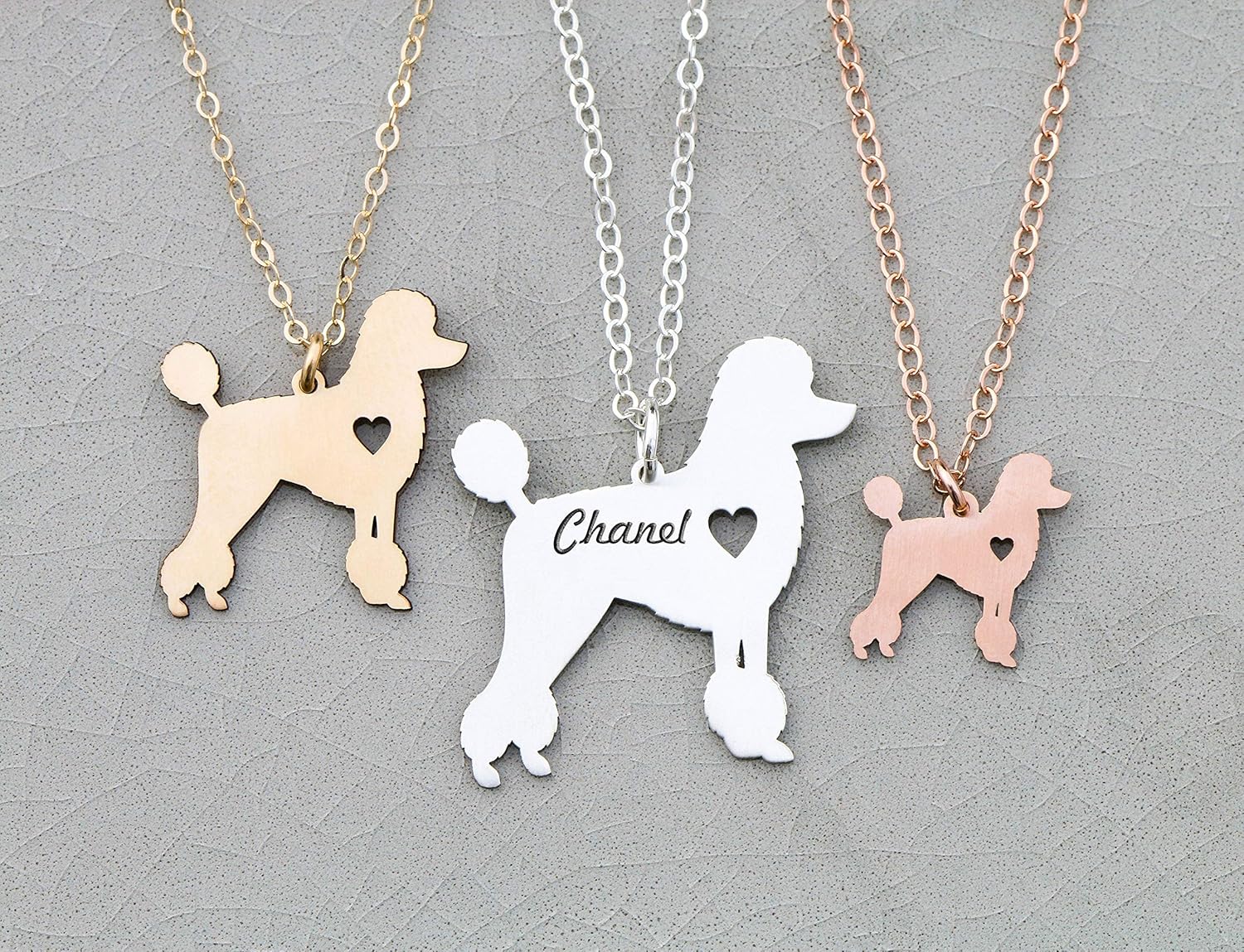 poodle necklace charm